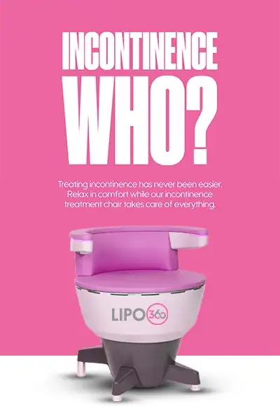 LIPO360 EMS Chair Can Help with Urinary Incontinence 2 Image of a urinary incontinence treatment seat Stourbridge
